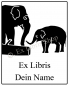 Preview: Exlibrisetiketten •Elefanten•