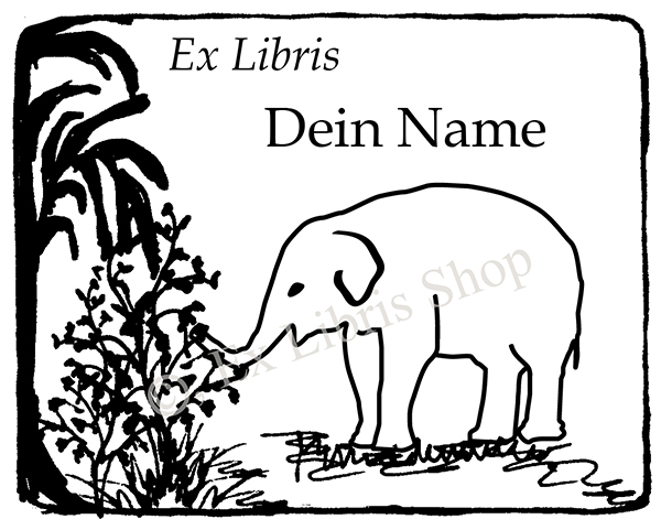 Exlibris •Kleiner Elefant•
