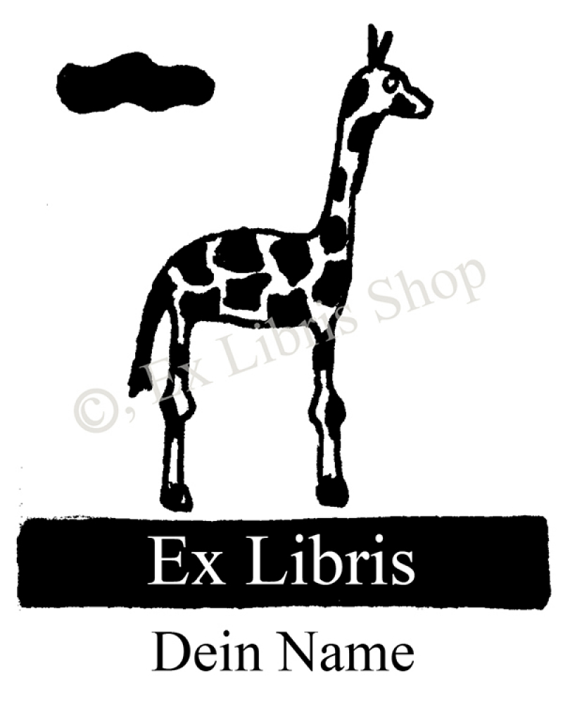 Exlibrisetiketten •Giraffe•